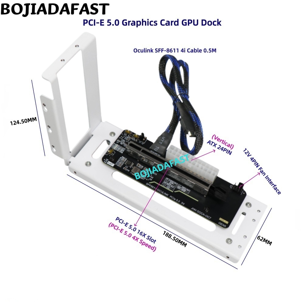 PCI-E 5.0 16X GEN5 Adapter Car - огляд і ціна Oculink Egpu Dock Graphics Card