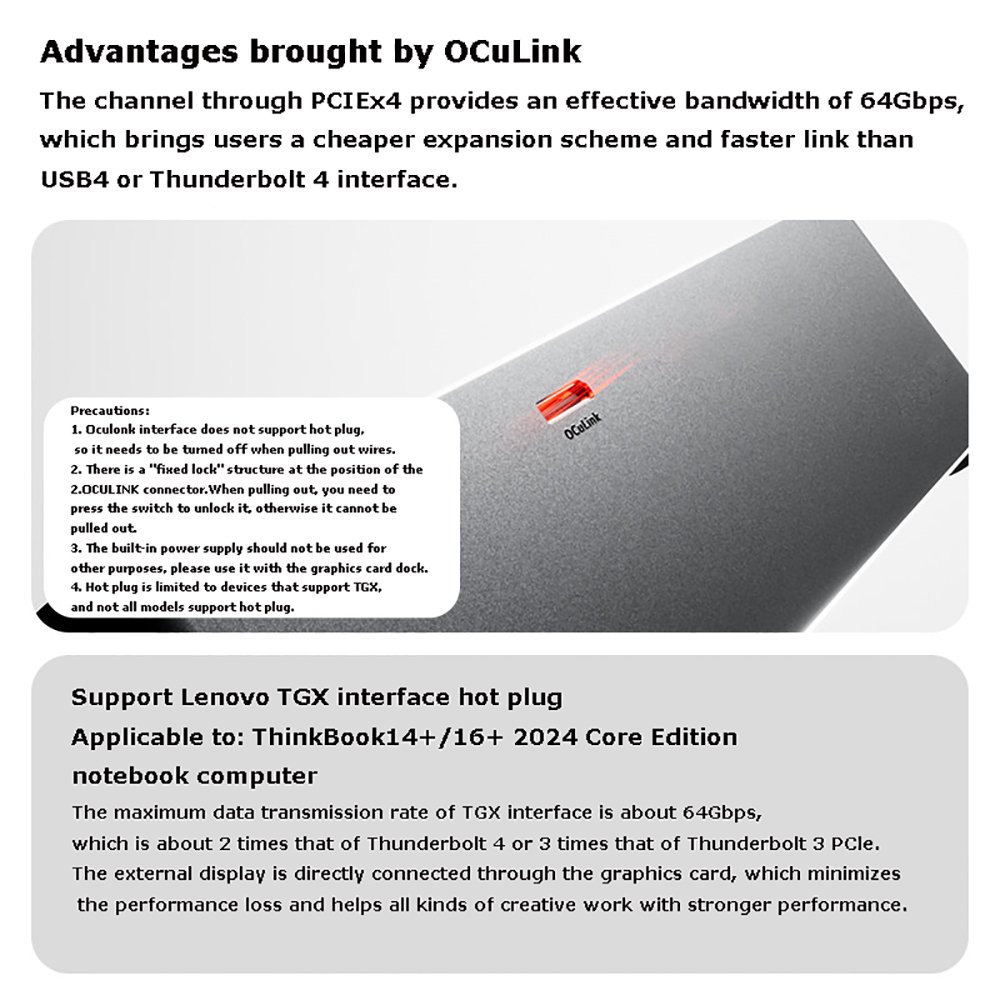 AG02/AG01 EGPU Dock with OCuLi - огляд і ціна Oculink Egpu Dock Graphics Card