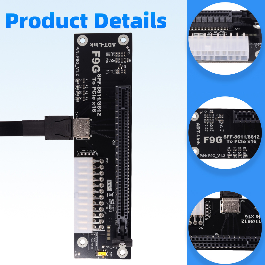 OCuLink SFF-8611 /8612 to PCIe - огляд і ціна Oculink Egpu Dock Graphics Card