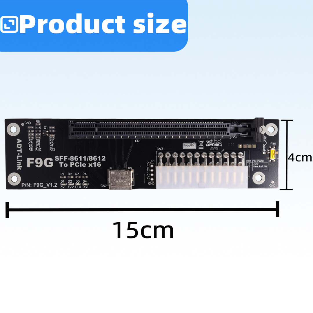 eGPU Dock PCIe 5.0 x4 128Gbps  - огляд і ціна Oculink Egpu Dock Graphics Card